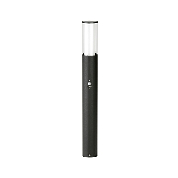 Borne d'�clairage TYPE NO 2069 cylindrique, avec d�tecteur de mouvement E27 44, noir mat gradable