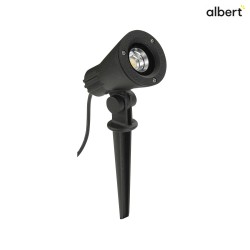 Lampe  broche TYPE NO 2355 pivotant, avec prise de courant 54 noir mat gradable