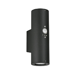 Projecteur d'ext�rieur TYPE NO 2481 haut bas, cylindrique, avec capteur GU10 IP44, noir gradable