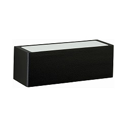 LED Outdoor Wall luminaire Type No. 6368, 2-sided, square, IP44, width 30cm, 2x 7.8W 3000K 580lm, cast alu, dimmable, black