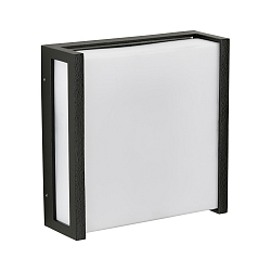 Numéro de maison lumineux TYPE NO 6401 sans abat-jour, carré 44, noir mat gradable