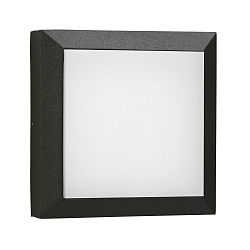 Applique et plafonnier TYPE NO 6561 carré, dimmable, résistant aux chocs, médium 54, noir mat gradable