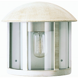 Outdoor Wall luminaire Country style Vintage Type No. 3225, half shape, IP44, E27 QA55, cast alu / clear, white-gold