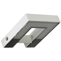 LED Outdoor Wall luminaire Type No. 0219, IP54, 16W 3000K 1600lm, swiveling 120°, cast alu / satin glass, white