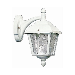 Luminaire mural d'extérieur TYPE NO 1813 Bas, angulaire E27 44, blanche gradable