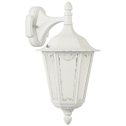 Luminaire mural d'extérieur TYPE NO 1819 Bas, angulaire E27 23, blanc mat gradable