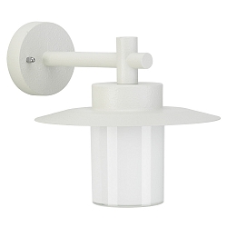 Outdoor Wall luminaire Country style Hat shape flat Type No. 1852, IP44, E27 QA55 max. 57W, cast alu / opal glass, white