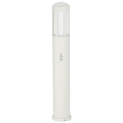 Borne d'�clairage TYPE NO 2221 cylindrique, avec d�tecteur de mouvement E27 44, blanche gradable