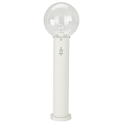 Borne d'�clairage TYPE NO 2012 rond, avec d�tecteur de mouvement E27 44, blanche gradable