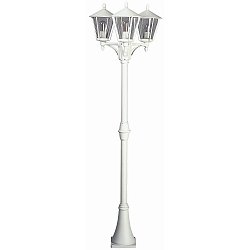 Lampe à mât TYPE NO 2046 3 flammes E27 44 blanc mat gradable