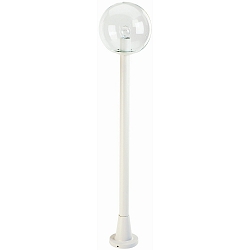 Path light Type No. 2053, Ø 25cm, height 125cm, IP44, E27 A65 max.150W, ball clear, white