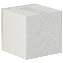 LED Outdoor Wall spot Type No. 2371 - 2-sided, tight/wide, square, IP44, 230V AC/DC, 2x 3W 3000K 330lm, lens + glass, white