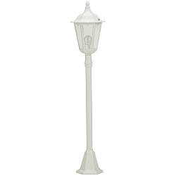 Luminaire d'allées TYPE NO 4142 à 1 flamme, angulaire E27 23, blanche gradable