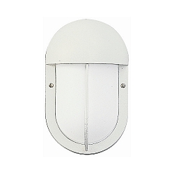 Outdoor Wall and Ceiling luminaire Type No. 6031, oval, partial cover, IP44, E27 QA55 max. 57W, cast alu / glass, white matt
