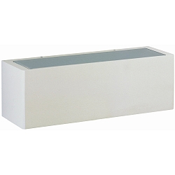LED Outdoor Wall luminaire Type No. 6368, 2-sided, square, IP44, width 30cm, 2x 7.8W 3000K 580lm, cast alu, dimmable, white