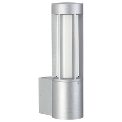 Luminaire mural d'extérieur TYPE NO 0223 cylindrique, avec spot LED E27 + GU10 44, argent mat gradable