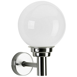 Luminaire mural d'extérieur TYPE NO 0227 rond, direct E27 44, acier inoxydable mat gradable