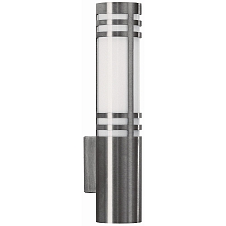 Luminaire mural d'ext�rieur TYPE NO 0258 cylindrique E27 44, acier inoxydable mat
