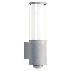Luminaire mural d'ext�rieur TYPE NO 0311 cylindrique, avec d�tecteur de mouvement E27 44, argent mat