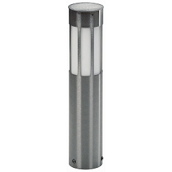 Luminaire en forme de borne TYPE NO 0505 cylindrique E27 44, acier inoxydable gradable