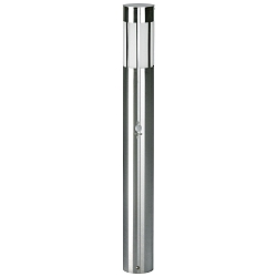 Borne d'�clairage TYPE NO 2246 cylindrique, avec d�tecteur de mouvement E27 44, acier inoxydable gradable