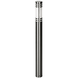 Borne d'éclairage TYPE NO 2068 cylindrique E27 44, acier inoxydable mat