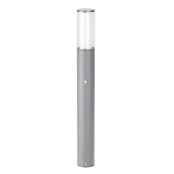 Borne d'�clairage TYPE NO 2269 cylindrique, avec d�tecteur de mouvement E27 44, argent mat gradable