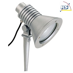 Lampe  broche TYPE NO 2183 avec prise de courant, rglable, incassable E27 54 argent mat gradable