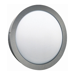 Outdoor Wall and Ceiling luminaire Type No. 6174, IP44, Ø 28cm, E27 QA55 max. 57W, stainless steel / opal glass