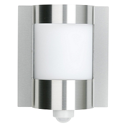 Luminaire mural d'ext�rieur TYPE NO 6187 semi-circulaire, avec d�tecteur de mouvement E27 44, acier inoxydable