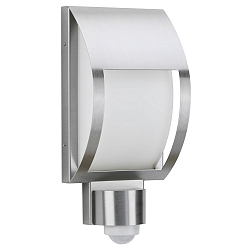 Luminaire mural d'ext�rieur TYPE NO 6228 semi-circulaire, avec d�tecteur de mouvement E27 44, acier inoxydable mat 