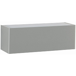 LED Outdoor Wall luminaire Type No. 6165, 2-sided, square, IP44, width 30cm, 2x 7.8W 3000K 580lm, stainless steel / glass