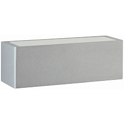 LED Outdoor Wall luminaire Type No. 6368, 2-sided, square, IP44, width 30cm, 2x 7.8W 3000K 580lm, cast alu, dimmable, silver
