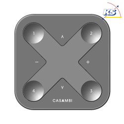 bluetooth wall controller CASAMBI XPRESS 8-fold, programmable, battery-powered, white
