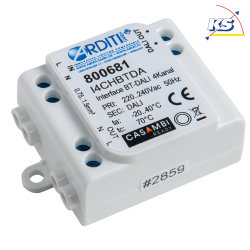 Convertisseur de signaux CASAMBI IBTDA version pour montage encastr, contrlable par Bluetooth, 1 canal, blanche