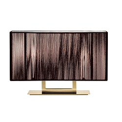 Lampe de table LT CLAVIUS P E14 IP20, or, le tabac gradable