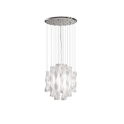 Luminaire à suspension SP AURA 45 E27 IP20, chrome, blanche gradable