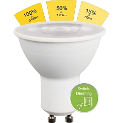 Lampe � r�flecteur LED SMD SWITCH DIM GU10 4,7W 345lm 2700K 36� CRI >80 gradable