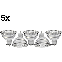Lampe � r�flecteur LED MR16 lot de 5 GU5.3 3,5W 345lm 2700K 36� 