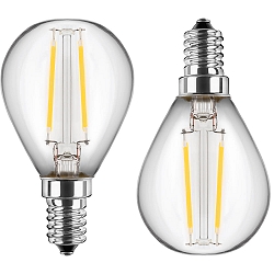Ampoule à filament lot de 2 G45 E14 2,5W 250lm 2700K 300° 