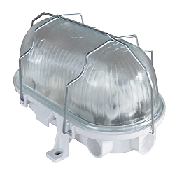 Luminaire pour locaux humides BASIS ovale E27 IP44, blanche