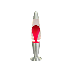 Lampe LED Lava IP20, d�gager, rouge, argent 