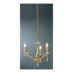 Luminaire à suspension STELLA 3 flammes E14 IP20, or gradable