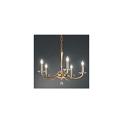 Luminaire à suspension BAHIA 5 flammes E14 IP20, or gradable
