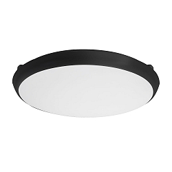 outdoor wall luminaire MAKIRA Ø 35CM round, CCT Switch, impact resistant, arched IP65, black dimmable