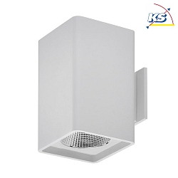 LED wall luminaire QUBIC, square, Up/Down + indirect on wall side, IP20, 9.5W+1.5W 3000K 970lm 2x420lm+130lm, CRi > 90