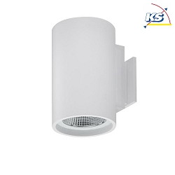 LED wall luminaire TUBIC, round, Up/Down + indirect on wall side, IP20, 9.5W+1.5W 3000K 970lm 2x420lm+130lm, CRi > 90