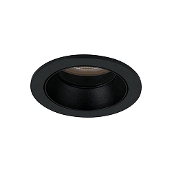 Plafonnier encastré ALTERO-R rond, direct IP44, noir gradable