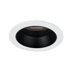 Plafonnier encastré ALTERO-R rond, direct IP44, noir, blanche gradable