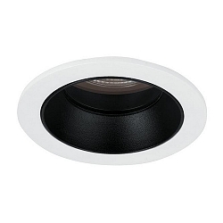Recessed LED downlight ALTERO, IP44, round, � 8.3cm, changeable cover, 500mA, 9.2W 3000K 820lm 33�, white / black